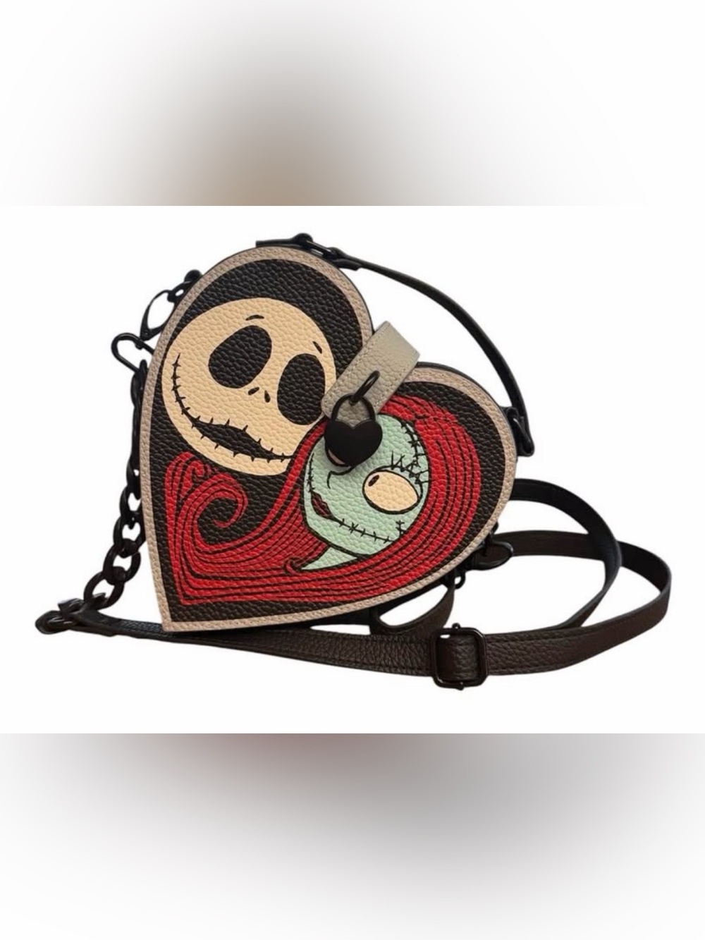 Nightmare Before Christmas Jack & Sally Heart-Shaped Purse Bag Disney Parks